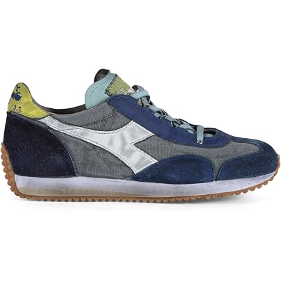 Sneakers Diadora Heritage Equipe Dirty Stone Wash - Basse, Couleur Verde - Taille 44 EU (9.5 US) - Neuf Avec Boîte