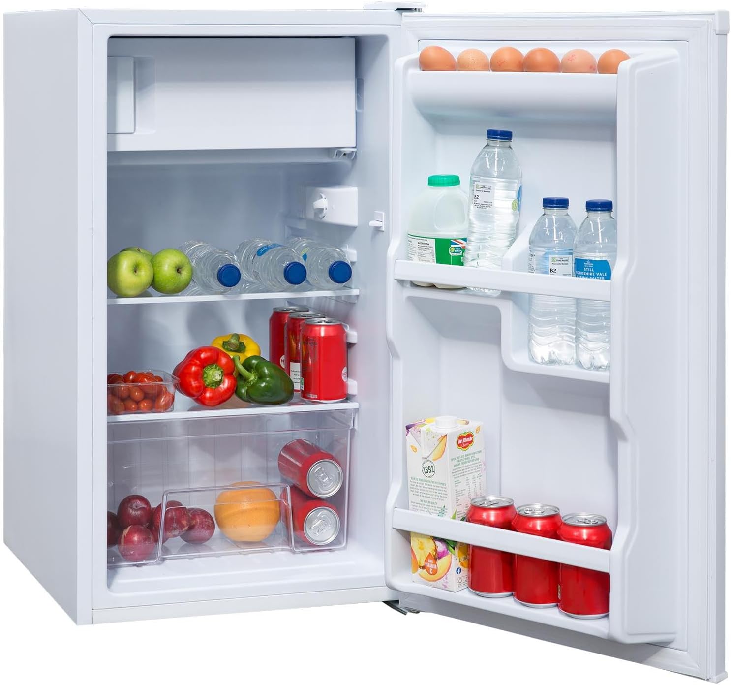 SIA LFIWH 83L White Freestanding Under Counter Fridge with 3* Ice Box, E Rated, Interior Light, Removable Shelves, 2 Year Parts & Labour Guarantee