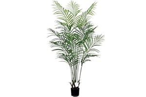 Leflos 150 cm Palmera Artificial Dypsis Lutescens, Planta de Interior sólo con 13 Troncos Desmontables, decoración para Oficina, Tienda, Piso y Fiesta, 1 Pieza