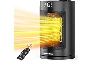 HONMICON Heizlüfter Energiesparend Leise, 1500W Elektroheizung Heizstrahler Heizung Elektrisch mit Fernbedienung, 4 Modi, 12H Timer, 90°Oszillation, Mehrfacher Schutz, Ideal für Zuhause Büro