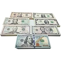 280PCS Prop Money,Faux Billets Dollar,Dollar Copier De L'Argent,Billets Cinema,Billet Factice Dollars Pour Accessoires De Cinéma,Jeux Éducatifs Pour Enfants (40 X 1$,2$,5$,10$,20$,50$,100$) (280PCS