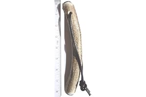 Farm Cottage Brands Luxury stag horn priest with steel end caps and a leather strap - ½ lb, 8” long for fishing and game