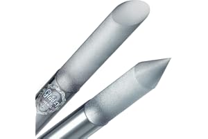 Lima de Cristal Empujador de Cutículas - Palo de Manicura, Eliminación de Precisión Profesional de las Cutículas, la Superficie Abrasiva no se Desgasta, Calidad Checa Firmada Gladzy