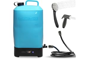 Colapz USB Rechargeable Camping Shower - Portable Shower for Dogs - High Pressure Jet Wash for Bikes - 1 Shower Head - 1 Jet Head - Carry Case Included - Campervan Essentials