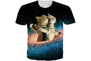 Loveternal T-Shirt Manche Courte Unisexe Motif 3D Imprimé Décontracté Tops Graphic Tees S-3XL