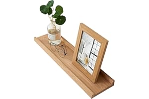 OAKERLAND Étagère Murale Bois Massif, 60cm Étagère Flottante en Chêne pour Maison, Bureau, Chambre, Salon, Salle de Bain, Cuisine
