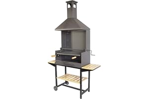 Imex El Zorro 71528 - Barbacoa Chim. c/B. Madera y Parrilla INOX. 72x40x217 cms.