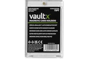 Vault X magnetyczne etui na karty 75pt do kart kolekcjonerskich, jednoczęściowe twarde opakowania z ochroną UV, przezroczysta ekspozycja do gier kolekcjonerskich, sportowych, TCG (opakowanie 5 szt.)