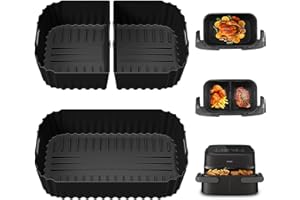 CARSEATTY Moule en silicone pour friteuse à air chaud Philips Airfryer 1000 Series - Panier flexible - 7,1 l - 2 moules en silicone anti-adhésif - Accessoire réutilisable au lieu du papier sulfurisé