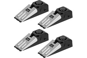 Flintronic Dörrstopp larm, 4 stycken larm dörrstopp dörrlarm inbrottsskydd 120 dB, dörrsäkerhet justerbart dubbelskydd, säker