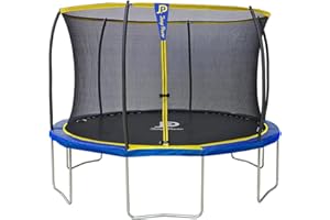 STARFLEX Trampoline Jump Power Extérieur Enfant - Diamètre 183/305/370/430 cm, Cadre sans Soudure, Filet de Sécurité, Connecteur Breveté, Montage/Démontage Rapide