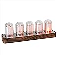 ClocTeck Nixie Tube Clock Wooden Digital Desk Clock for Bedroom, Support Wi-Fi Time Calibration, Alarm, 12/24h Display, No Assemble Required - A Retro Gift to Decorate Your Desk and Bedroom