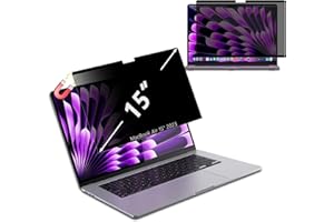 LanQii Magnetischer Blickschutzfilter für MacBook Air 15 Zoll M2/M3 (2023 2024). Privacy Filter Anti Glare Anti-Blaulichtfilter Datenschutz Abnehmbarer Anti-Spy Schutzfolie für MacBook Air 15 Zoll
