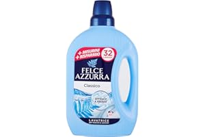 Felce Azzurra - Detersivo Lavatrice Liquido Classico Capi Bianchi e Colorati, Bucato Fresco Profumato Efficace anche a Freddo, Detersivi Concentrati Smacchia a Basse Temperature, 1595 ml (32 Lavaggi)