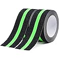 2 Rolls Glow In The Dark Anti Slip Tape High Traction Fluorescent Tape Safety stair treads Self Adhesive,50mm * 5m Warning Tape use at home office workshop Bomei Pack