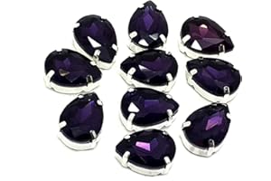 EIMASS LONDON BASED COMPANY Swarovski Alternative, EIMASS® Exquisite Multi Shape Sew on Glue on Point Back Glass Crystals in Silver Settings