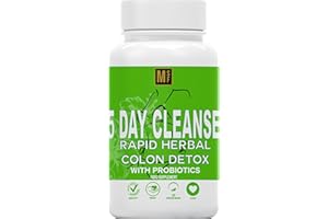 METASUPERFOODS Colon Cleanse | 5 Day Rapid Detox Vegan Capsules | Natural Laxative with Probiotic | Constipation Bloating Gut Detox Relief for Men and Women | Easy to Swallow, UK Company