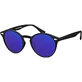 La Optica B.L.M. Occhiali da Sole Unisex Rotondi UV400 CAT3 Vintage