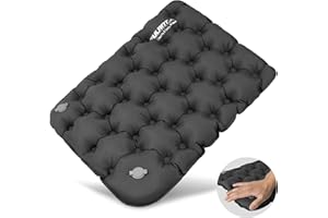 EULANT Coussin de Voyage Gonflable, Imperméable Coussins de Siège pour Camping Exterieur Avion Voyages Stade Voiture Kayak Concert Plage Pelouse Chaise de Bureau,Ultraléger & Pliable