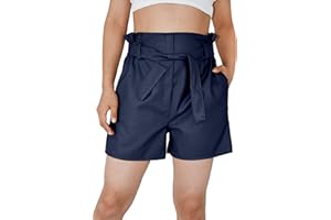 JOPHY & CO. Pantaloncini Donna in Ecopelle con Vita Alta e Gamba Larga (cod. 6192)