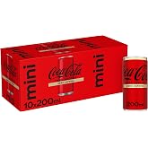Coca-Cola Zero Caffeine Cola Soda Pack 10 Mini 200ml | Low Calorie Sugar Free Cola Drink Great for Home, Parties and Gatherin