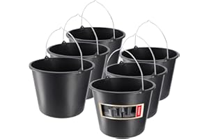 KADAX Wiadro budowlane z polipropylenu, 20L, pojemnik na zaprawę do ogrodu, wiadro z wygodnym uchwytem z metalu, wiadro cementowe z wzmocnionym dnem (6)