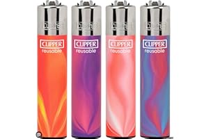 NA1 4 x Clipper PINK NEBULA MIX Gas Lighter Refillable YOU GET ALL 4 NEW Uk Seller