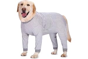 Yeapeeto Dog Onesie Surgery Recovery Suit for Large Medium Bodysuit Dogs Pajamas PJS Full Body for Shedding, Allergy, Anti Licking, Wound Protection, Cone Alternative (7XL, Grey)