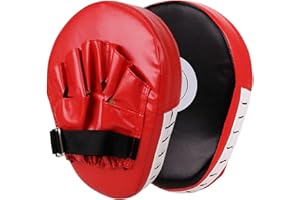 BVIZYELCK Boxpratzen Handpratzen Pratzen Boxen Schlagpolster PU Handpratzen Mit Hochwertiger Polsterung Pratzen Boxen Pad Bandagen Boxen Männer Schlagpolster Kickboxen Boxpratzen Für Kampfsport Training