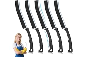 Alyvisun 5 Piezas Cepillo Limpieza Grietas, Cepillo Juntas Limpieza Hogar, Suelo de Cerdas Duras de Ranura para Grifo, Ventanas y Tapa de Inodoro