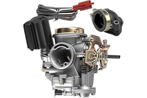 Kefflum Carburateur à Scooter 50cc Carburateur 18mm pour Rex RS 400 /RS 450 /RS 460 /GY6 50cc E-Choke
