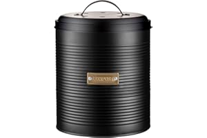 Typhoon Otto Black - Cesta para compost (2,5 L), color negro