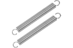 GUNGY Zugfedern mit Haken Edelstahl Zugfeder Spannfeder 150mm Außendurchmesser 18mm Drahtdurchmesser 2,9mm Maximale Zugkraft 24kg 2,9x18x150mm 2 Stück