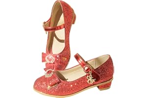 EIGHT KM EKM7018 Scarpe Eleganti per Ragazze con Tacco Alto Mary Jane Princess Scarpe con Pompa per Feste di Nozze Scarpe Illuminanti per Bambini Toddler