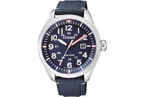 Citizen Analog kvarts eko-drive-klocka för män med nylonarmband