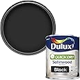 Dulux Quick Dry Satinwood Paint For Wood And Metal - Black 750 ml