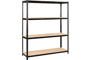 Yaheetech Lagerhylla 180 x 150 x 45 cm (HxBxD) tung lasthylla stående hylla garage hylla metallhylla hyllsystem 4 golv 265 kg