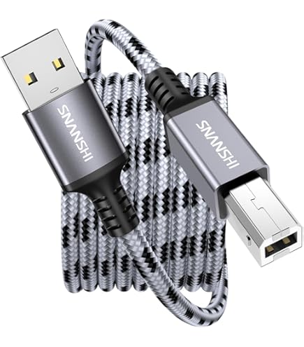 7,5 M USB-Druckerkabel – USB 2.0 A Auf B, Für Drucker, Scanner, Fax, Schwarz