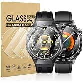 Diruite 4 Pcs Screen Protector for Huawei Watch GT 6 Pro/5 Pro/5/4 46mm | Tempered Glass 9H Hardness, HD Clear, Anti-Scratch,