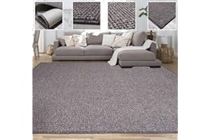 Tadi & Imperio1979 Alfombra Cuadrada Grande para salón, Rustica Efecto Yute Natural sin Pelo para habitación Dormitorio o Cocina, Color marrón Caoba.