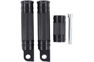 DOO ENGY Fußrasten Schalthebel Motorrad Pedale Fußstütze Aluminium schwarz hinten links rechts für Harley Softail Dyna Street 750 V Rod Street Glide CVO Iron 883 Sportster 1200 XL Super Electra Glide Road King