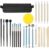 NUTKIT 25 Pieces Clay Sculpting Tools | Modeling Kit for DIY Ceramics, Crafts, Beginners and Professionals, with Tubular Case