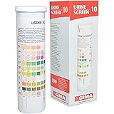 GIMA STRISCE URINA IN FLACONE - 10 parametri. Confezione da 100 pz. Utilizzate dai professionisti per i test visivi nel contr