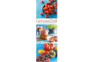 GenussZeit Triplet-Kalender 2026 | Ein sinnlicher Blick in die Küche | Farbintensiver Küchen-Kalender im schlanken Hochformat (24x66 cm) | Für Foodies