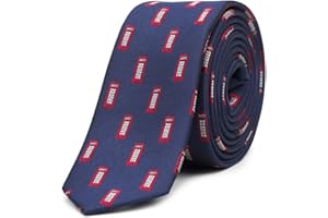 Paisley of London, Boys Royal Blue Telephone Box Slim Tie, One Size