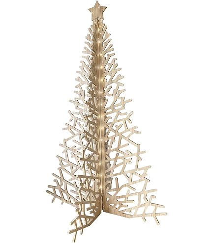 Kerstdecoratie kerstboom 100 cm massief grenenhout