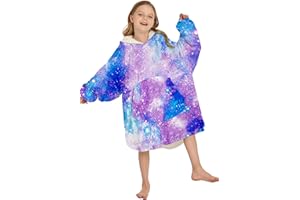 Adisputent Sherpa Hoodie Kinder Unisex Übergroße Hoodie Blanket Hoodie Sweatshirt Weich Warm Kapuzenpullover Poncho TV-Decke mit Größer Tasche für Jungen Mädchen