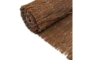 MUGAR- Cañizos de ocultación naturales de varias alturas, longitudes y materiales distintos- Delimitación de terrazas, jardines, BREZO 1,7KGS/M2. (Brezo Extra, 1,5x5 m)