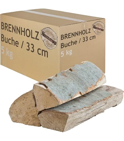 Bois De Hêtre Séché Au Four - 30 Kg Pour Cheminée, Poêle, Barbecue, 25 Cm