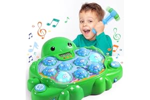 Doloowee Juego Whack a Mole, golpear el topo juguete interactivo para niños, juguete a partir de 3 años (verde)